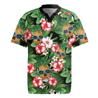 Pineapple Skull Aloha Hawaii Rugby Jersey Summer Vibes Tropical Seamless Pattern - Polynesian Pride