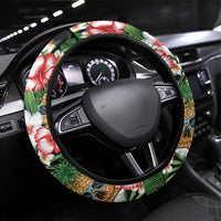Pineapple Skull Aloha Hawaii Steering Wheel Cover Summer Vibes Tropical Seamless Pattern - Polynesian Pride