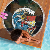 Aloha Hawaii Surfing Skull Beach Blanket Shaka Skeleton Ride The Waves - Polynesian Pride