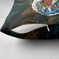 Aloha Hawaii Surfing Skull Pillow Cover Shaka Skeleton Ride The Waves - Polynesian Pride