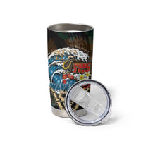 Aloha Hawaii Surfing Skull Tumbler Cup Shaka Skeleton Ride The Waves - Polynesian Pride