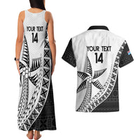 Custom Fiji Rugby Couples Matching Tank Maxi Dress and Hawaiian Shirt Go Champions Fijian Tapa Cloth