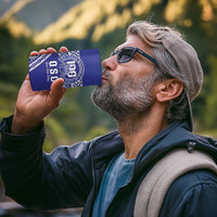 Personalised Queen Salote College 4 in 1 Can Cooler Tumbler Kolisi Fefine 100th Anniversary Kupesi Blue - Polynesian Pride