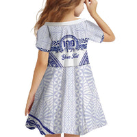 Personalised Queen Salote College Family Matching Mermaid Dress and Hawaiian Shirt Kolisi Fefine 100th Anniversary Kupesi White - Polynesian Pride