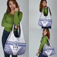 Personalised Queen Salote College Grocery Bag Kolisi Fefine 100th Anniversary Kupesi White - Polynesian Pride