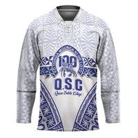 Personalised Queen Salote College Hockey Jersey Kolisi Fefine 100th Anniversary Kupesi White LT14 Unisex White - Polynesian Pride