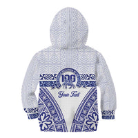 Personalised Queen Salote College Kid Hoodie Kolisi Fefine 100th Anniversary Kupesi White - Polynesian Pride