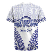 Personalised Queen Salote College Rugby Jersey Kolisi Fefine 100th Anniversary Kupesi White - Polynesian Pride