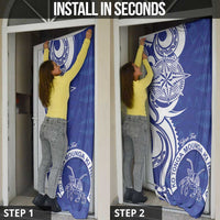 Personalised Queen Salote College Door Cover QSC Est 1926 Ngatu Pattern - Polynesian Pride