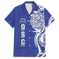 Personalised Queen Salote College Family Matching Off Shoulder Maxi Dress and Hawaiian Shirt QSC Est 1926 Ngatu Pattern - Polynesian Pride