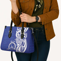 Personalised Queen Salote College Leather Bag QSC Est 1926 Ngatu Pattern - Polynesian Pride