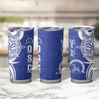 Personalised Queen Salote College Tumbler Cup QSC Est 1926 Ngatu Pattern - Polynesian Pride
