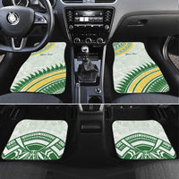 Personalised Samoa Ua Potopoto Car Mats SUP Est 2025 Samoan Pattern LT14 Set 4pcs White - Polynesian Pride