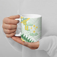Personalised Samoa Ua Potopoto Ceramic Mug SUP Est 2025 Samoan Pattern - Polynesian Pride