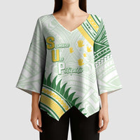 Personalised Samoa Ua Potopoto Kimono Sleeve Blouse SUP Est 2025 Samoan Pattern - Polynesian Pride