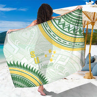 Samoa Ua Potopoto Sarong SUP Est 2025 Samoan Pattern LT14 One Size 44 x 66 inches White - Polynesian Pride