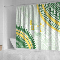 Samoa Ua Potopoto Shower Curtain SUP Est 2025 Samoan Pattern LT14 - Polynesian Pride