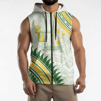 Personalised Samoa Ua Potopoto Sleeveless Zip Hoodie SUP Est 2025 Samoan Pattern LT14 - Polynesian Pride