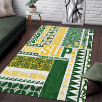 Samoa Uniting Party Area Rug SUP Est 2025 Siapo Pattern - Polynesian Pride