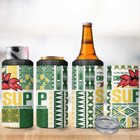 Samoa Uniting Party 4 in 1 Can Cooler Tumbler SUP Est 2025 Siapo Pattern - Polynesian Pride