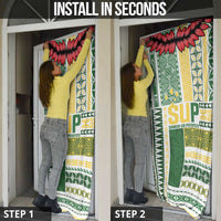 Samoa Uniting Party Door Cover SUP Est 2025 Siapo Pattern - Polynesian Pride