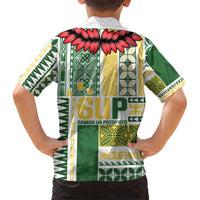 Samoa Uniting Party Family Matching Short Sleeve Bodycon Dress and Hawaiian Shirt SUP Est 2025 Siapo Pattern - Polynesian Pride