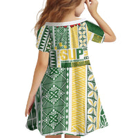 Samoa Uniting Party Family Matching Short Sleeve Bodycon Dress and Hawaiian Shirt SUP Est 2025 Siapo Pattern - Polynesian Pride