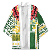 Samoa Uniting Party Kimono SUP Est 2025 Siapo Pattern LT14 Unisex White - Polynesian Pride