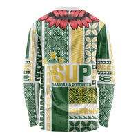 Samoa Uniting Party Long Sleeve Shirt SUP Est 2025 Siapo Pattern - Polynesian Pride