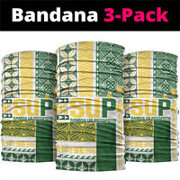 Samoa Uniting Party Neck Gaiter SUP Est 2025 Siapo Pattern LT14 package One Size: 25*50cm White - Polynesian Pride