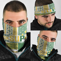 Samoa Uniting Party Neck Gaiter SUP Est 2025 Siapo Pattern LT14 - Polynesian Pride