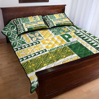 Samoa Uniting Party Quilt Bed Set SUP Est 2025 Siapo Pattern LT14 - Polynesian Pride