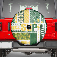 Samoa Uniting Party Spare Tire Cover SUP Est 2025 Siapo Pattern LT14 - Polynesian Pride