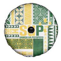 Samoa Uniting Party Spare Tire Cover SUP Est 2025 Siapo Pattern LT14 - Polynesian Pride