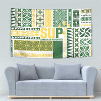 Samoa Uniting Party Tapestry SUP Est 2025 Siapo Pattern LT14 - Polynesian Pride