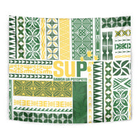 Samoa Uniting Party Tapestry SUP Est 2025 Siapo Pattern LT14 - Polynesian Pride