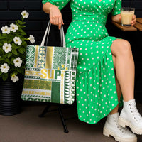 Samoa Uniting Party Tote Bag SUP Est 2025 Siapo Pattern - Polynesian Pride