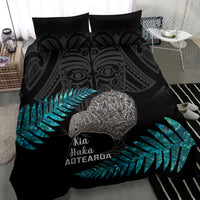 New Zealand Silver Fern Rugby Bedding Set Pacific 2023 Kia Haka Kiwis With Maori Ta Moko LT14 - Polynesian Pride