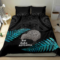 New Zealand Silver Fern Rugby Bedding Set Pacific 2023 Kia Haka Kiwis With Maori Ta Moko LT14 - Polynesian Pride