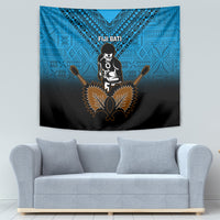 Fiji Tapa Rugby Tapestry Pacific 2023 Go Fijian Bati LT14 - Polynesian Pride