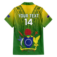 Custom Cook Islands Rugby Family Matching Off Shoulder Short Dress and Hawaiian Shirt Pacific 2023 Go The Kukis LT14 - Polynesian Pride