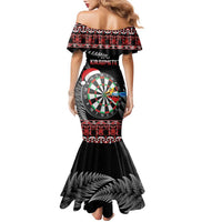 All I Want For Christmas Is Darts New Zealand Family Matching Mermaid Dress and Hawaiian Shirt LT14 - Polynesian Pride
