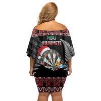 All I Want For Christmas Is Darts New Zealand Family Matching Off Shoulder Short Dress and Hawaiian Shirt LT14 - Polynesian Pride