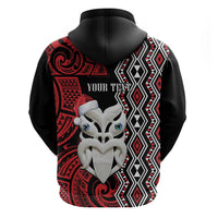 Personalised New Zealand Christmas Hoodie Meri Kirihimete Maori Wheku - Taniko Art