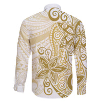 Polynesia Dolphins Family Matching Off Shoulder Short Dress and Hawaiian Shirt Valentine Day Floral Polynesian - Vintage Brown LT14 - Polynesian Pride