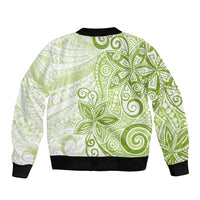 Polynesia Dolphins Bomber Jacket Valentine Day Floral Polynesian - Vintage Lime Green LT14 - Polynesian Pride