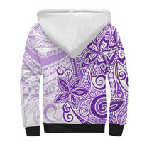 Polynesia Dolphins Sherpa Hoodie Valentine Day Floral Polynesian - Vintage Purple LT14 - Polynesian Pride