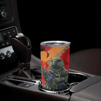 New Zealand and Australia ANZAC Day Tumbler Cup Sliver Fern Kakapo With Golden Wattle Kangaroo LT14 - Polynesian Pride
