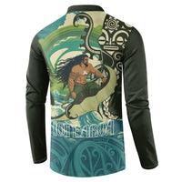 Aotearoa Tangaroa Atua Button Sweatshirt New Zealand God Of The Ocean LT14 - Polynesian Pride