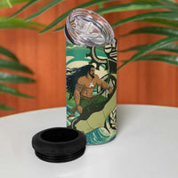 Aotearoa Tangaroa Atua 4 in 1 Can Cooler Tumbler New Zealand God Of The Ocean LT14 - Polynesian Pride